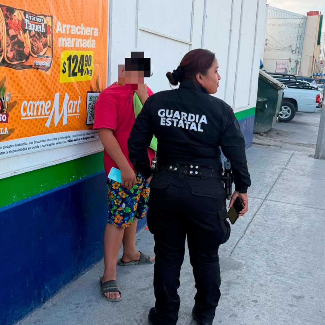 Guardia Estatal Resguarda a Menor Extraviado en Matamoros, Tamaulipas